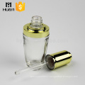 easy filling luxury dropper bottle 30ml with press type golden dropper cap